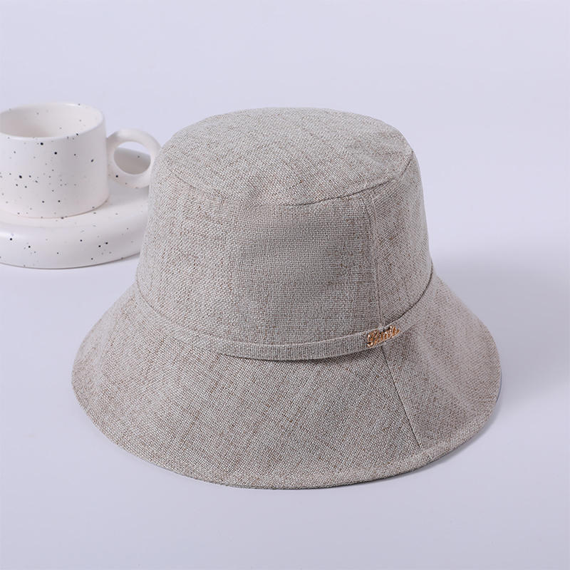 Gorra de tela gris, moda de primavera y verano, nuevo sombrero de playa de gama alta, sombrero de pescador coreano para mujer, sombrilla para exteriores, sombrero protector solar