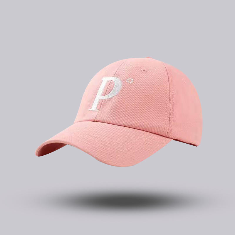 Gorra rosa para hombres y mujeres, pareja, versión coreana, gorra con visera, patrón P, gorra de béisbol de primavera y verano