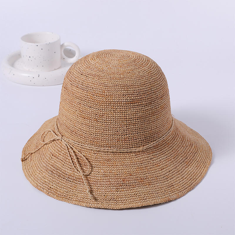Sombrero de paja decorativo de cuerda de paja simple, sombrero de pescador japonés, sombrero de sombrilla para exteriores