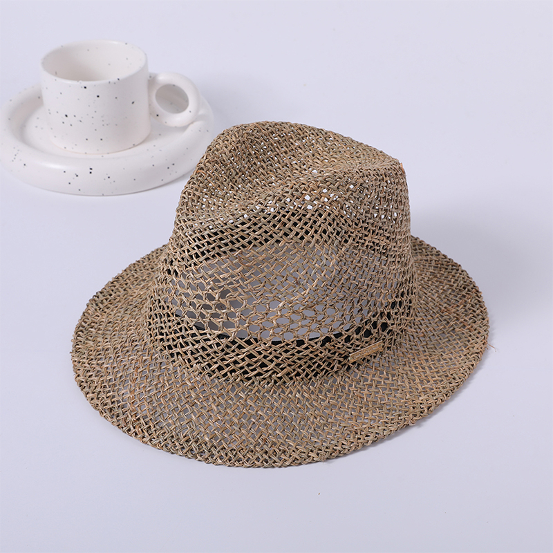 Sombrero de paja para hombres y mujeres hueco de hierba natural Serie de estilo europeo y americano