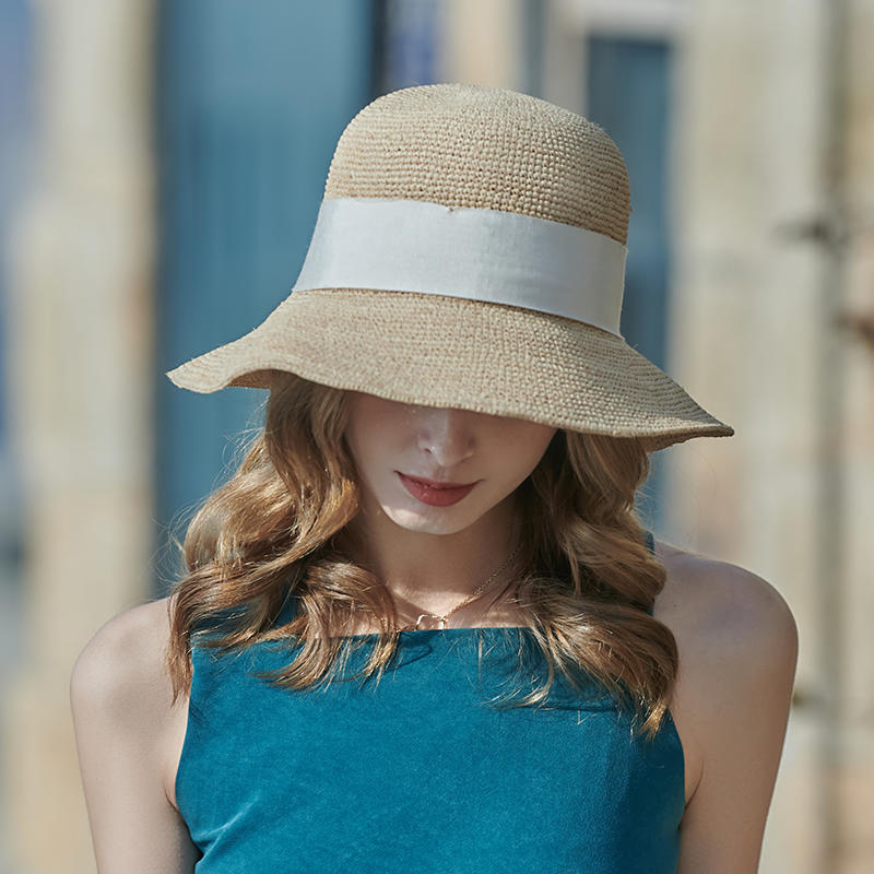 Sombrero de paja, novedad de primavera y verano, sombrero de playa para jugar al ocio, sombrero de pescador japonés tejido para mujer, sombrilla para exteriores, sombrero protector solar