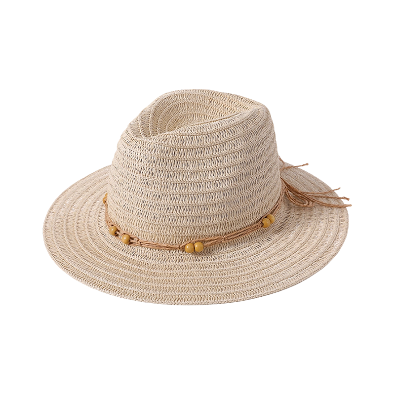 Sombrero de paja de albaricoque primavera y verano nuevo sombrero de playa para juegos de ocio tejido para mujer sombrero de copa estilo europeo y americano sombrero para parasol exterior