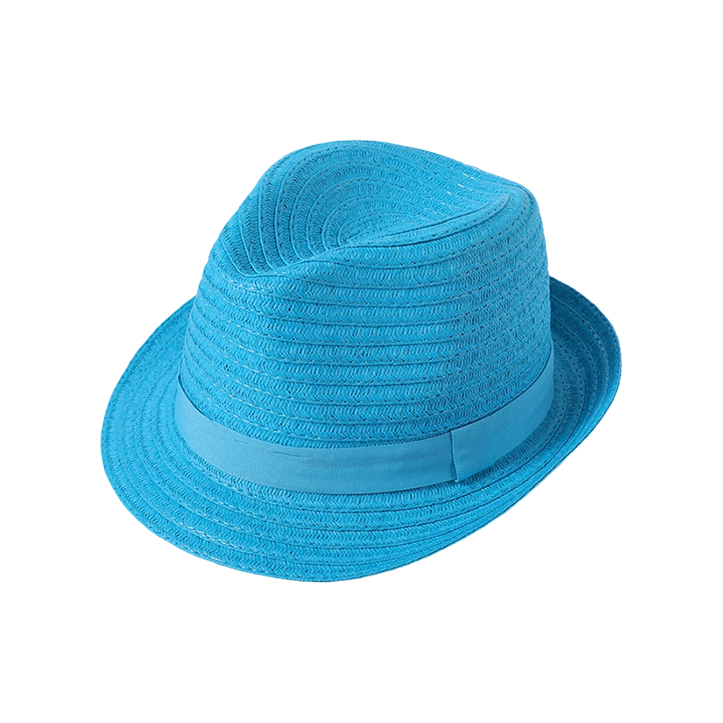 Sombrero de cinta a rayas estilo europeo y americano para mujer con tejido de césped monofilamento