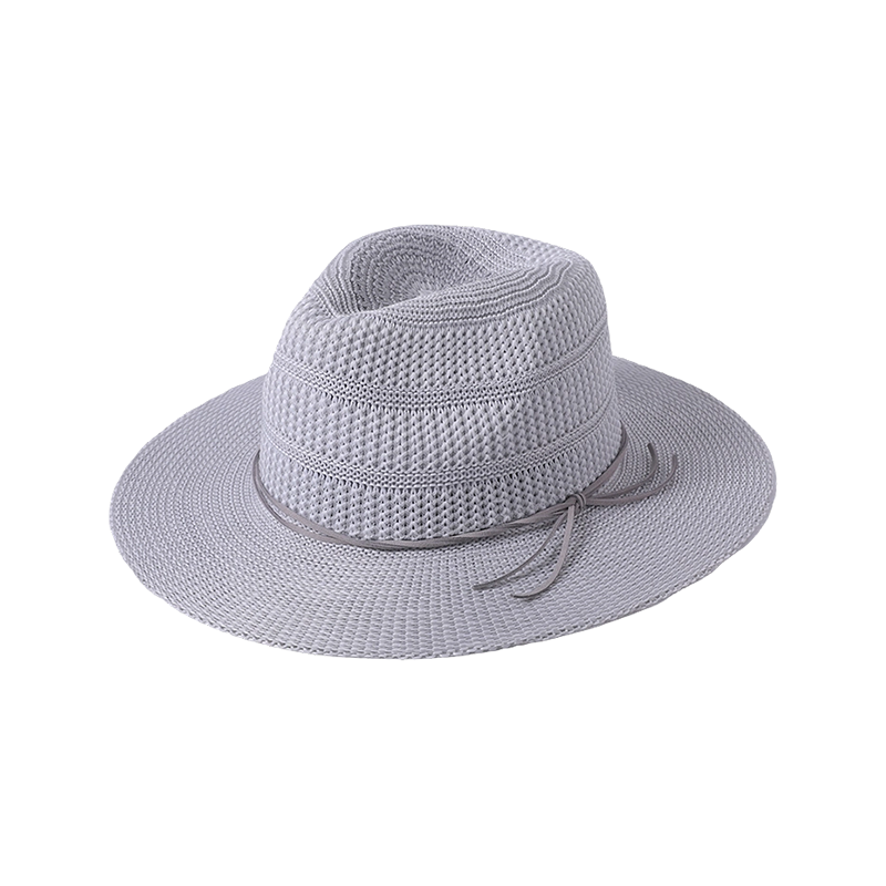 Jacquard de poliéster primavera y verano nuevo juego de ocio gorra de playa tejida para mujer estilo europeo y americano sombrero de copa para exterior parasol gorra de protección solar