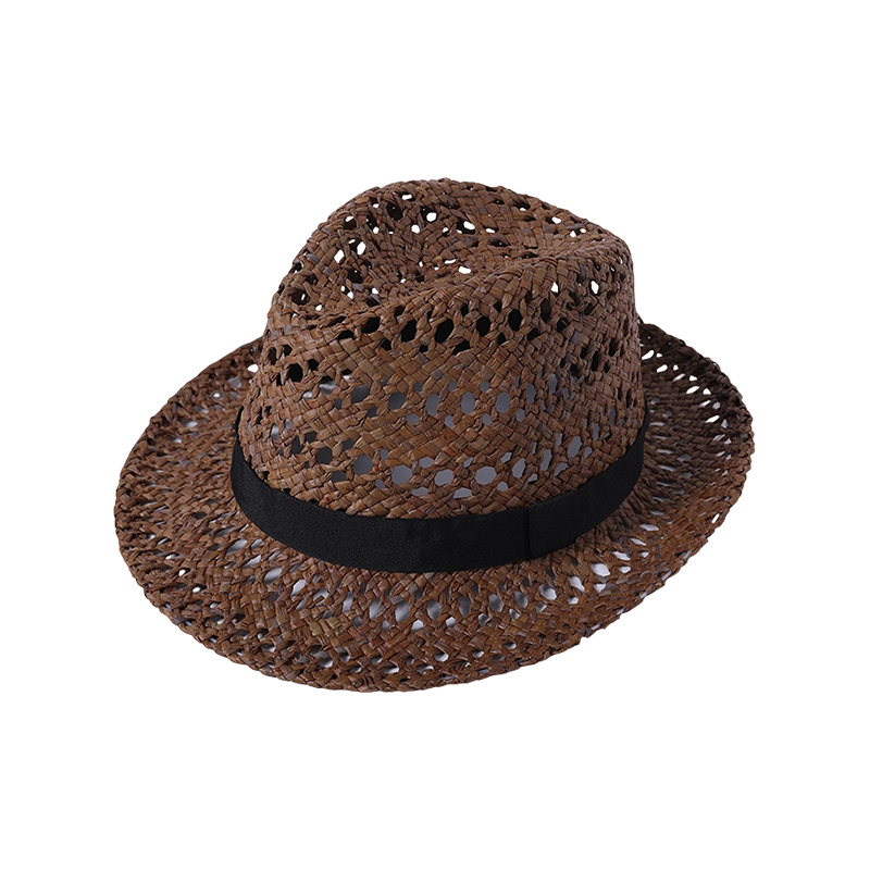 Sombrero de paja primavera y verano nuevo estilo rafia cross eye tejido a mano para hombre y mujer sombrero de copa estilo europeo y americano