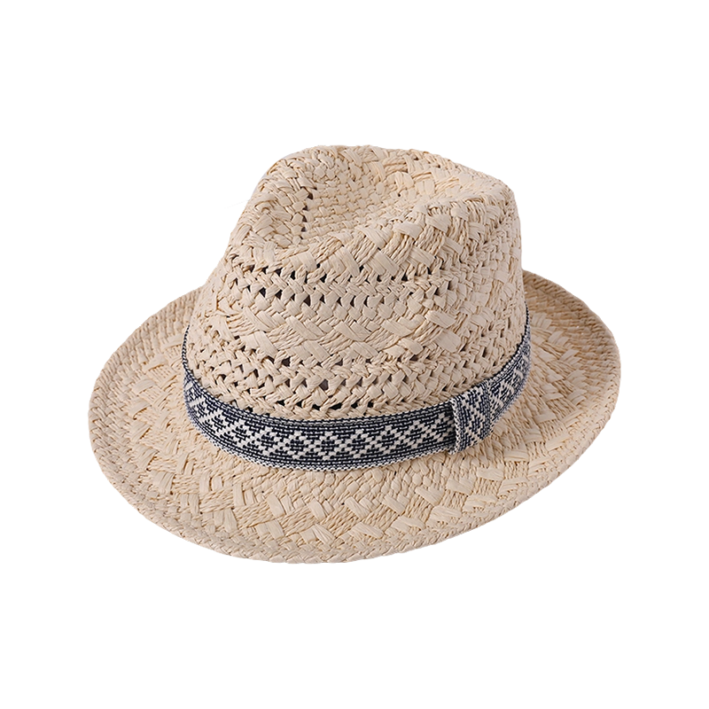 Sombrero de Cinta Nacional Hecho a Mano, Sombrero Hueco para Mujeres, Estilo Europeo y Americano