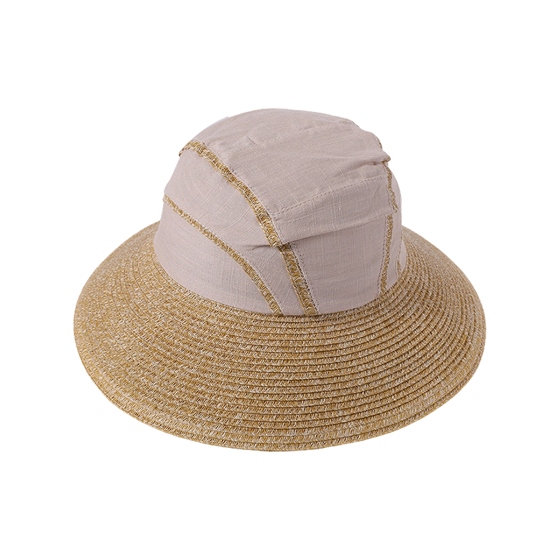 Sombrero de Paja Tejido con Tela de Espacio para Primavera y Verano, Nuevo Sombrero de Playa Japonés, Sombrero de Sol