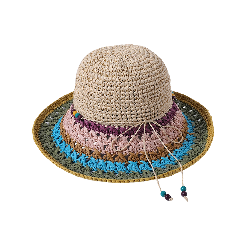 Sombrero de Paja de Colores para Primavera y Verano, Nuevo Sombrero de Playa, Estilo Europeo y Americano, Sombrero de Sol