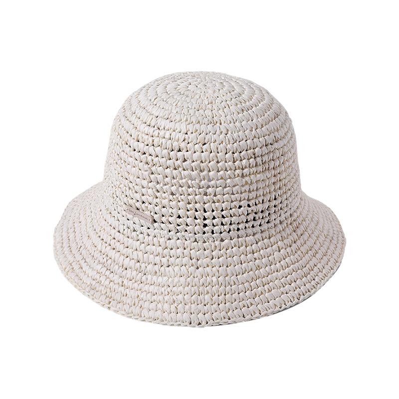 Sombrero de Paja Blanco para Primavera y Verano, Nuevo Sombrero de Playa Tejido, Estilo Coreano, Sombrero de Pescador