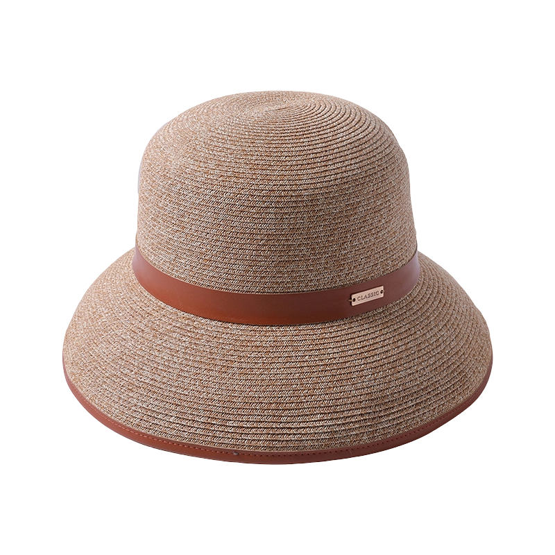 Sombrero de Paja con Borde Rojo para Primavera y Verano, Nuevo Sombrero de Playa, Estilo Coreano
