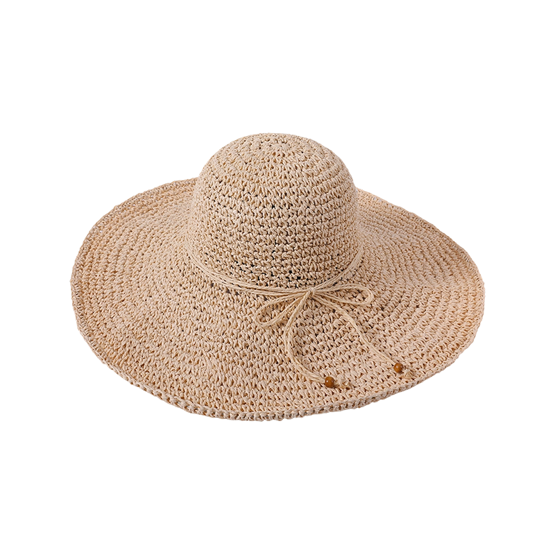 Sombrero de paja sencillo y sencillo primavera y verano nuevo juego de ocio sombrero de playa versión coreana femenina tejida del sombrero para el sol parasol para exteriores