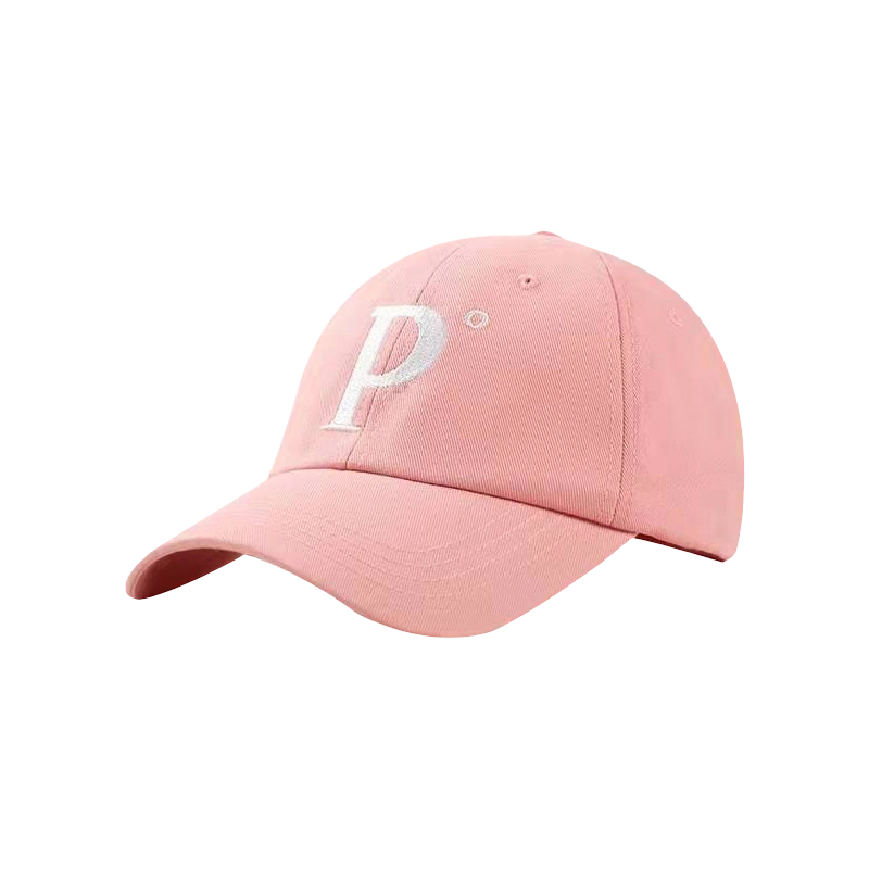 Sombrero Rosa para Hombres y Mujeres, Estilo Coreano, Sombrero de Pico con Patrón P, Primavera y Verano
