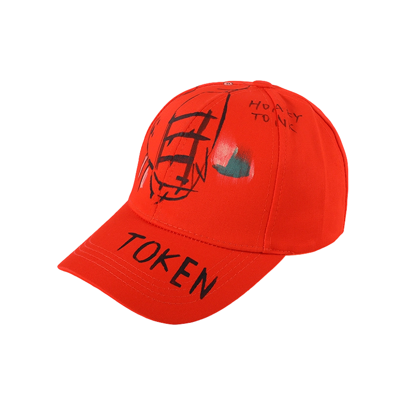 Sombrero Graffiti Rojo para Hombres y Mujeres, Estilo Coreano, Sombreros de Moda, Primavera y Verano