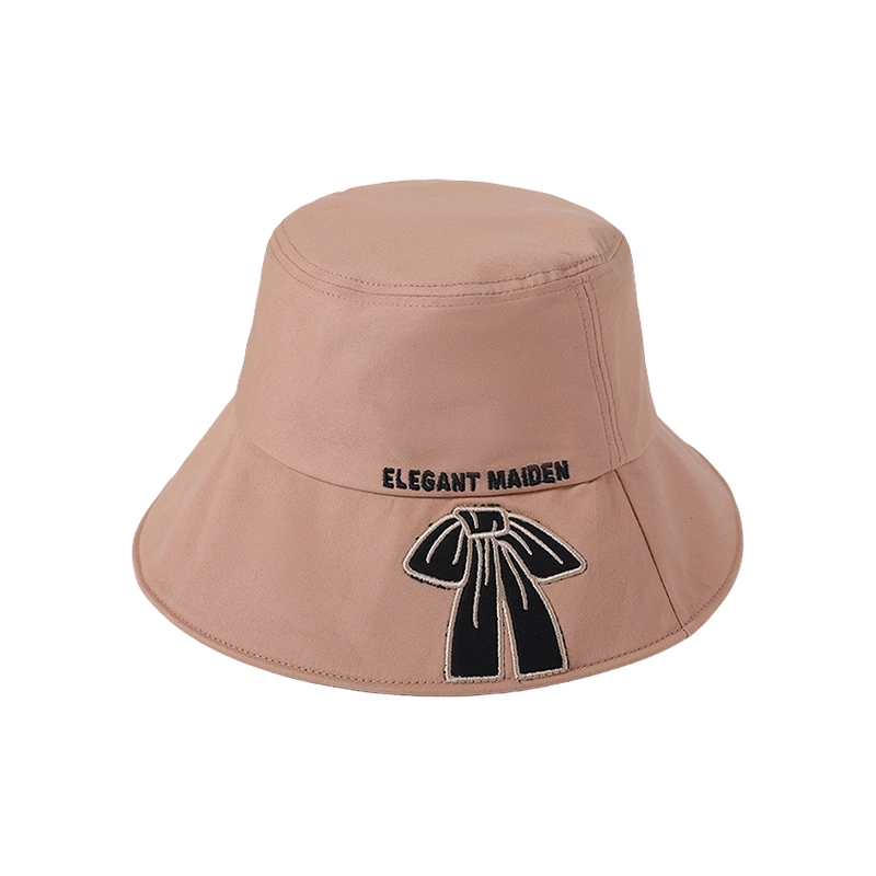 Sombrero de Tela con Patrón de Lazo para Primavera y Verano, Nuevo Estilo Casual de Playa, Sombrero de Pescador para Mujeres