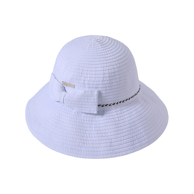 Sombrero de Tela con Cinta Blanca para Primavera y Verano, Nuevo Sombrero de Playa Estilo Europeo y Americano para Mujeres, Sombrero de Sol