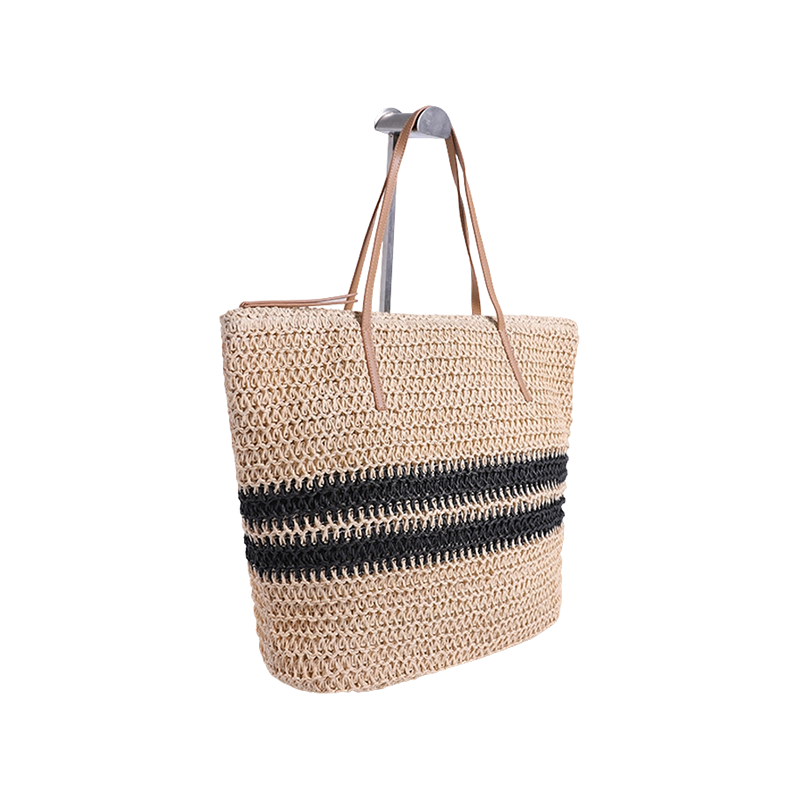 Bolso de papiro hecho a mano con coloridas flores de papiro tejidas a mano