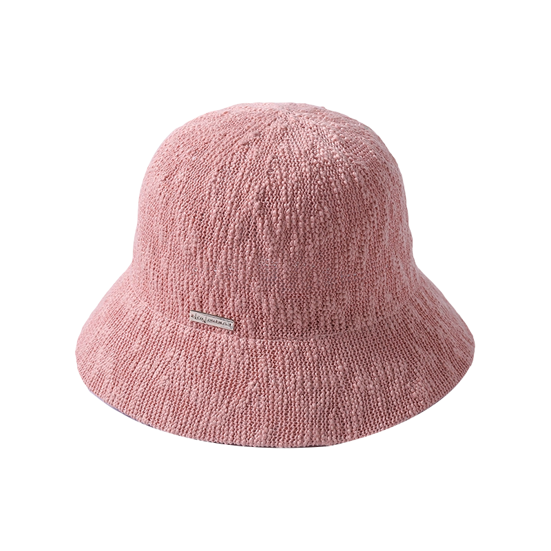 Sombrero de Punto Rosa para Primavera y Verano, Nuevo Sombrero de Pescador Casual para Mujeres, Sombrero de Sol